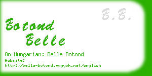 botond belle business card